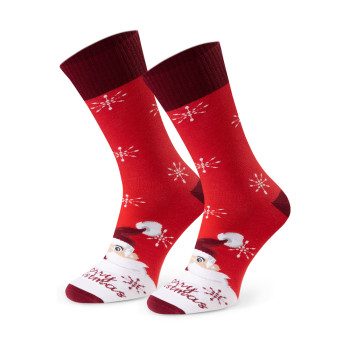Skarpety z Mikołajem czerwone