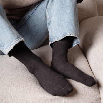 Skarpetki bezuciskowe melanż grafit