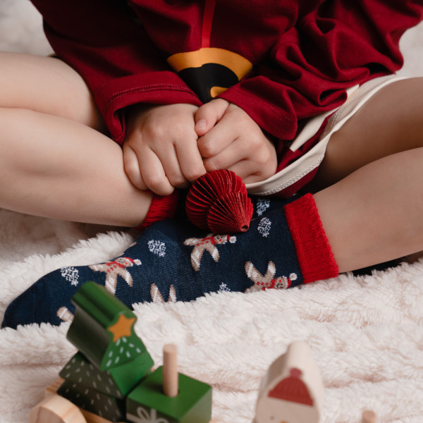 Skarpetki w ciasteczka granatowe