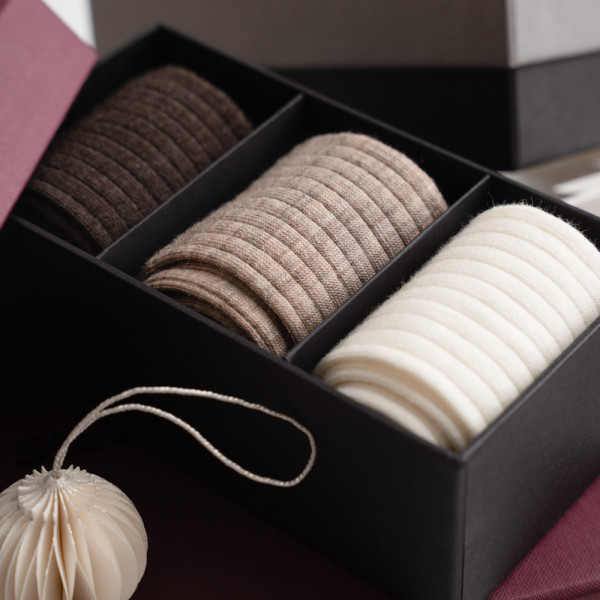 Zestaw skarpet z wełny merynosów 3-pak