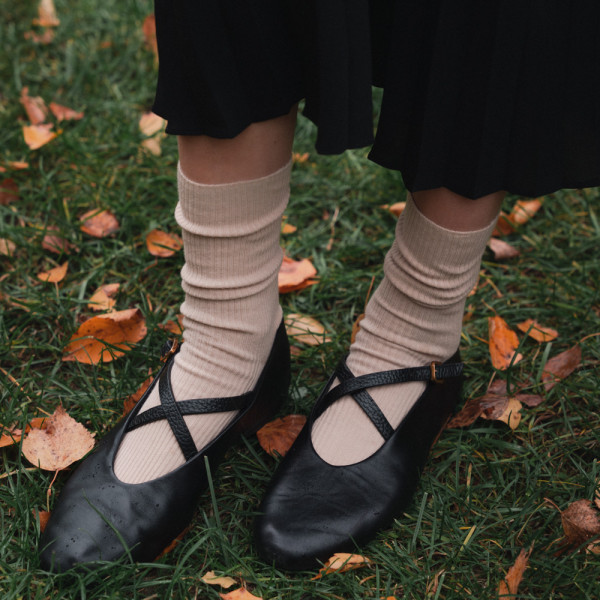 Skarpetki bezuciskowe beżowe