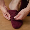Skarpetki półfrotte merino wool bordowe