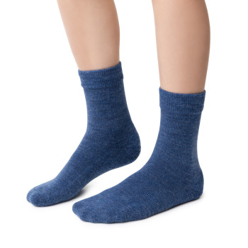 Skarpetki półfrotte z wełny merynosów jeans