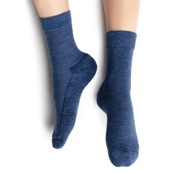 Skarpetki półfrotte z wełny merynosów jeans