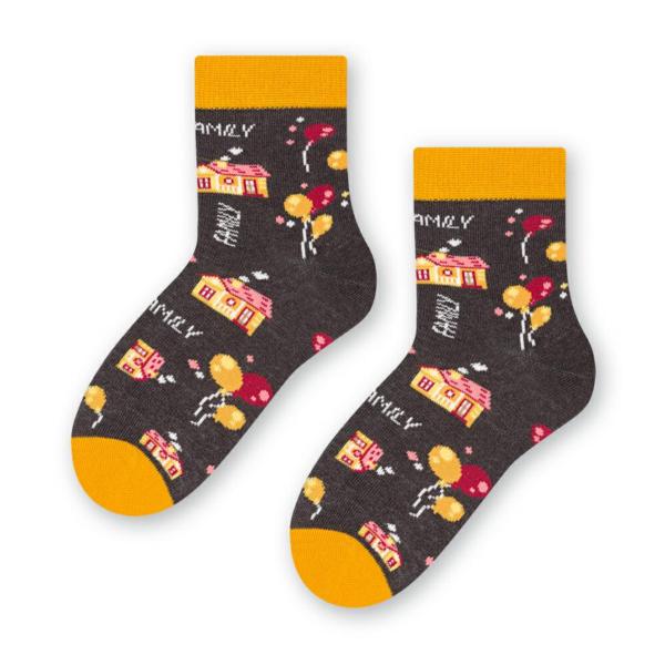 Art.084 XC020 32-34 MELANŻ GRAFITOWY Skarpety