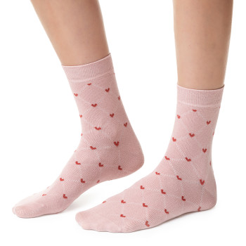 Skarpetki w serduszka różowe