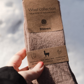 Skarpetki 50% wełna Alpaka beżowe