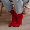 Skarpety bawełniane z delikatnym ściągaczem czerwone
