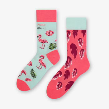FLAMINGO LONG - kolorowe skarpetki miętowe