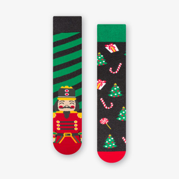 NUTCRACKER - kolorowe skarpetki grafitowe