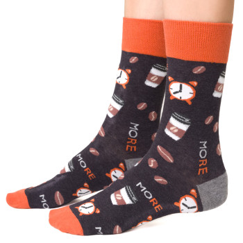 MORNING - kolorowe skarpetki grafitowe