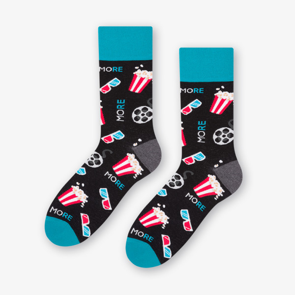 CINEMA - kolorowe skarpetki czarne