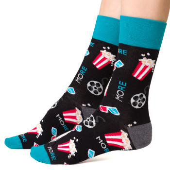 CINEMA - kolorowe skarpetki czarne