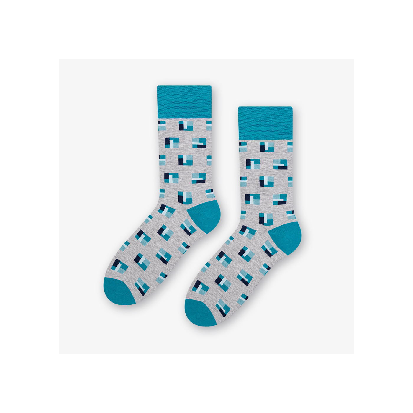 BLOCKS - Skarpetki bawełniane casual jasnoszary