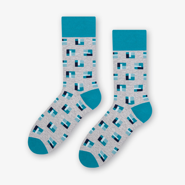 BLOCKS - Skarpetki bawełniane casual jasnoszary