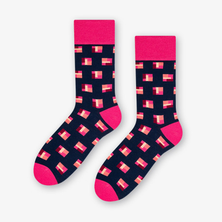 BLOCKS - Skarpetki bawełniane casual granatowy