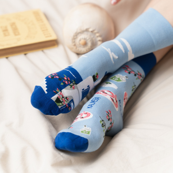 Santorini - kolorowe skarpetki