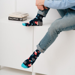 Skarpetki dla miłośników kina w kolorze granatowym