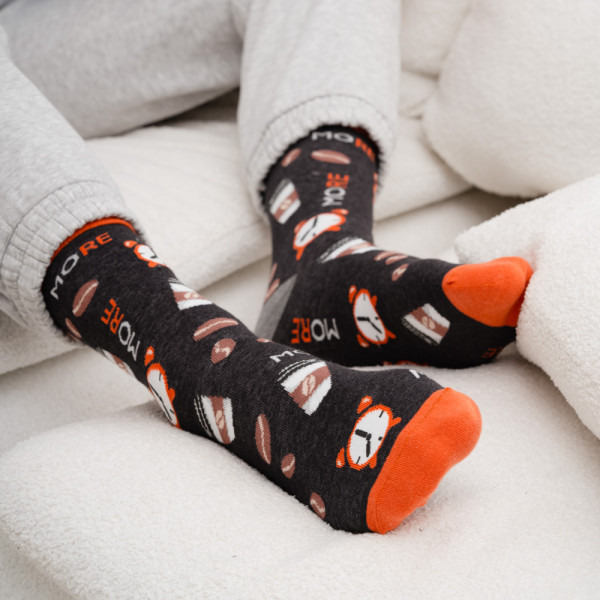 MORNING - kolorowe skarpetki grafitowe