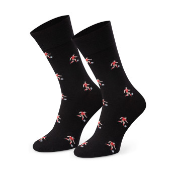 Skarpety wzorowane czarne -...