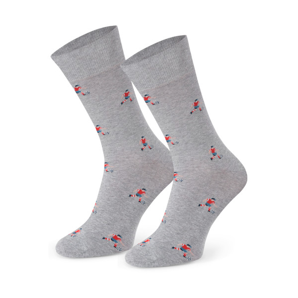 Skarpety wzorowane szare - piłka nożna