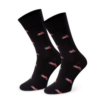 Skarpety wzorowane czarne -...