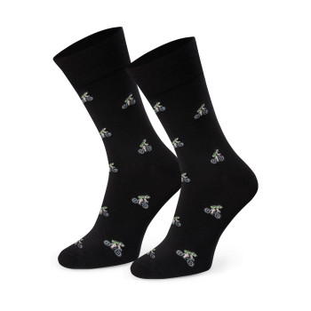 Skarpety wzorowane czarne -...