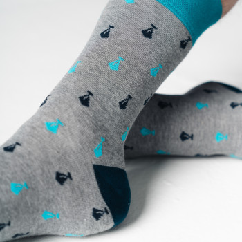 TIES - Skarpetki bawełniane casual szare