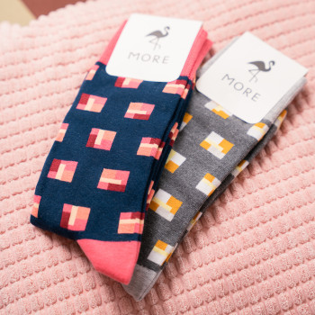 BLOCKS - Skarpetki bawełniane casual granatowe