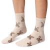 Skarpetki dla dzieci w zające beżowe