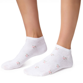 Stopki w kwiatki białe