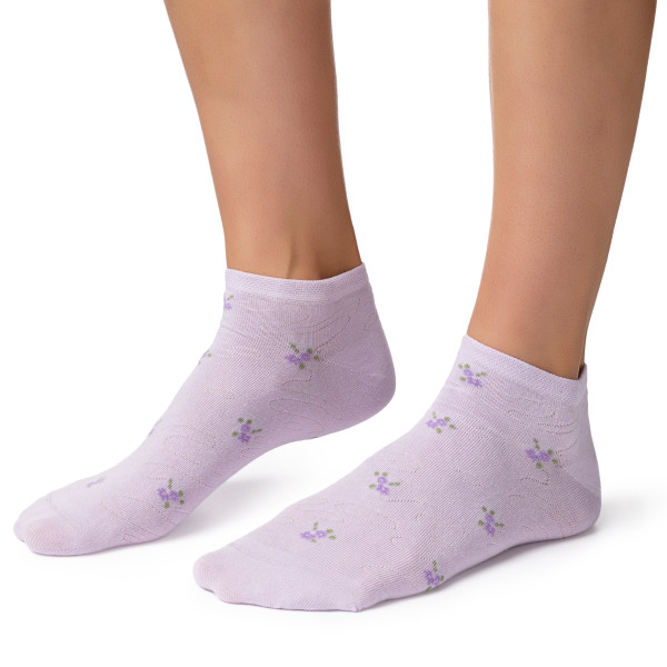 Stopki w kwiatki fioletowe