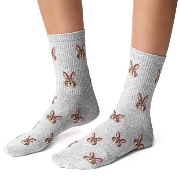 Skarpetki w zające szare