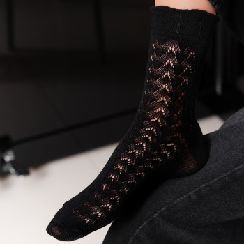 Skarpetki ażurowe czarne