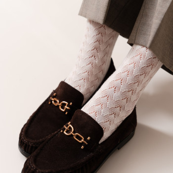 Skarpetki ażurowe ecru