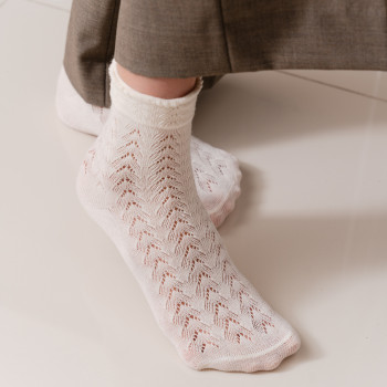 Skarpetki ażurowe ecru