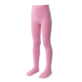 Rajstopki z wełny merynosów pudrowy róż