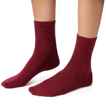 Skarpetki bawełniane bordowe