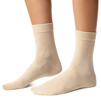 Skarpetki bawełniane jasnobeżowe