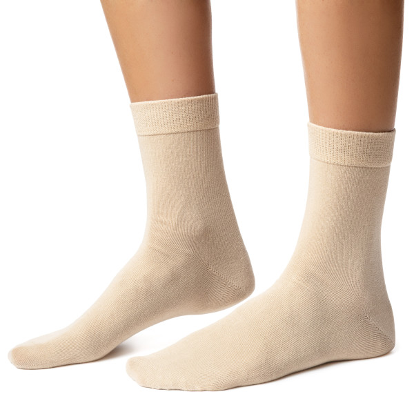 Skarpetki bawełniane jasnobeżowe