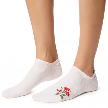 Stopki jasnoróżowe w kwiaty