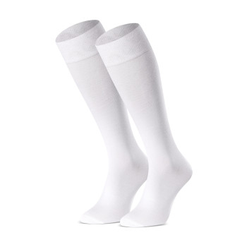 Podkolanówki męskie bawełniane białe