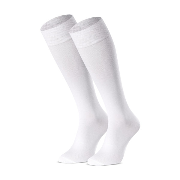 Podkolanówki męskie bawełniane białe