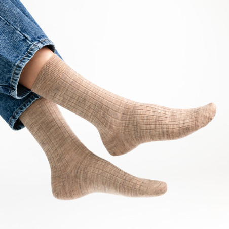 Bezuciskowe skarpetki damskie z wełny merino wool
