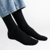 Skarpetki bezuciskowe z wełny merynosów grafitowe