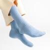 Skarpetki bezuciskowe z wełny merynosów błękitne