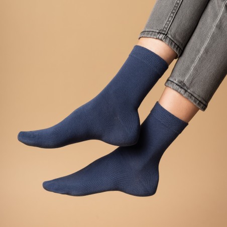 jednokolorowe skarpetki damskie gładkie jeans