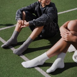 szare skarpetki sportowe z frotte w stopie