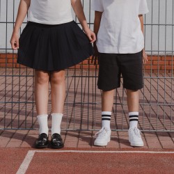 Skarpetki młodzieżowe sportowe białe z paskami Skarpetki młodzieżowe sportowe białe z paskami