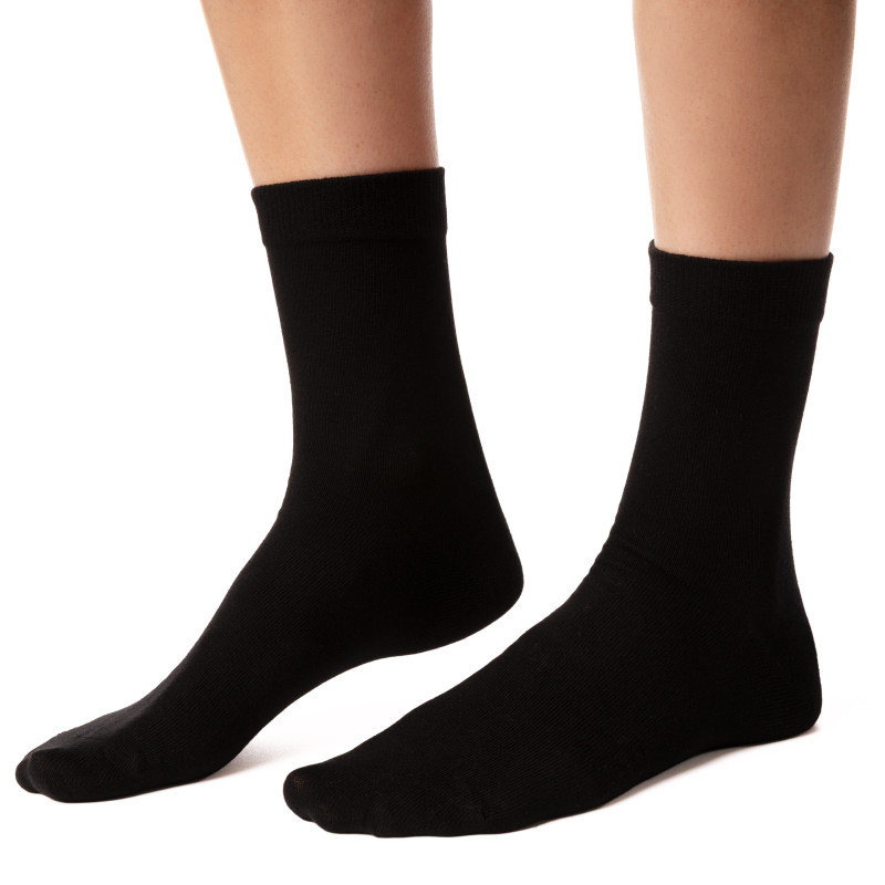 Skarpetki MERINO WOOL z wełny merynosa dla kobiet i dziewczyn - CZARNE